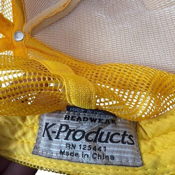 🌽Vintage Dekalb seed Mesh Trucker Hat Cap Seed Corn Snapback Yellow - Picture 8 of 9